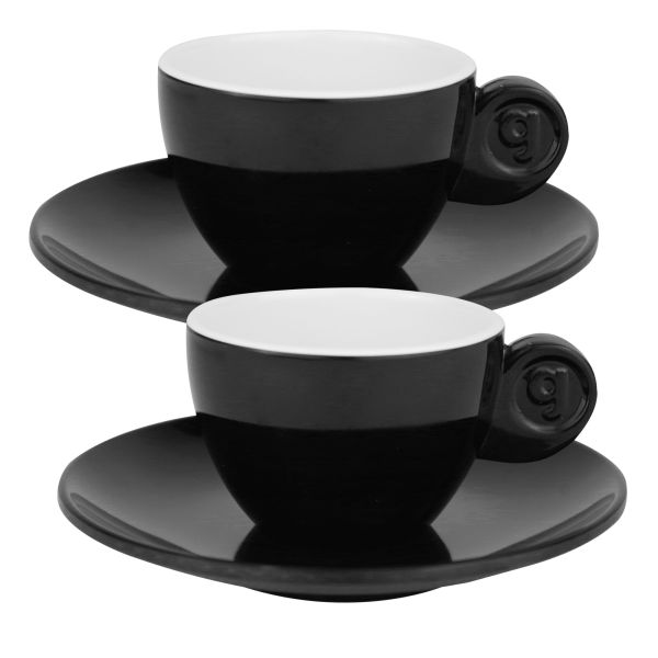 Gimex Black and White Espressotassen 2er Set