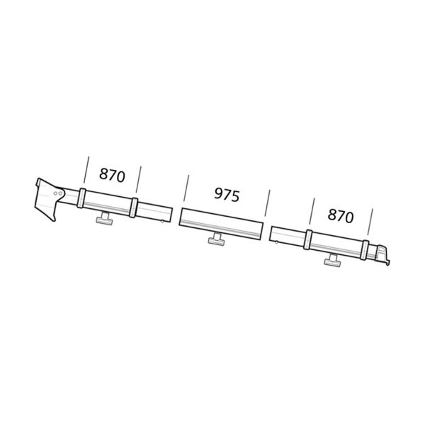 Thule Safari Residence / Panorama 9200 Klemmprofil Auszug 3 m links