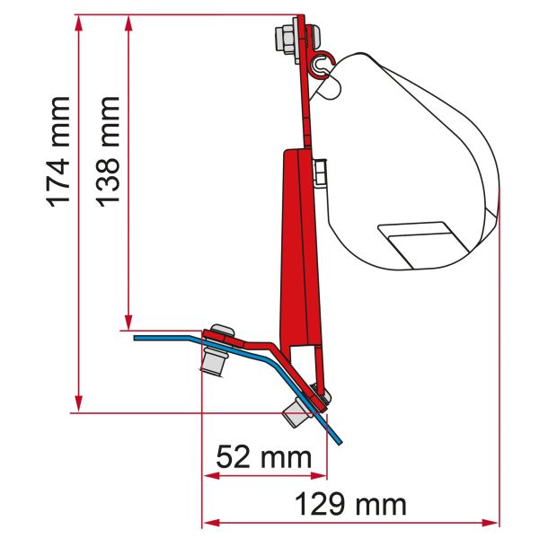 Fiamma Kit Ford Custom Lift Roof H1 Deep Black