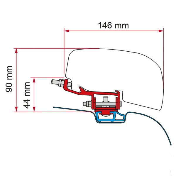 Fiamma Kit VW T5/T6 Roof Rail