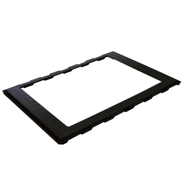 Adapterrahmen schwarz 700 x 500 mm, Einbauposition hinten