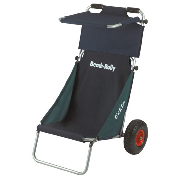 Eckla Beach Rolly with sun canopy green / blue