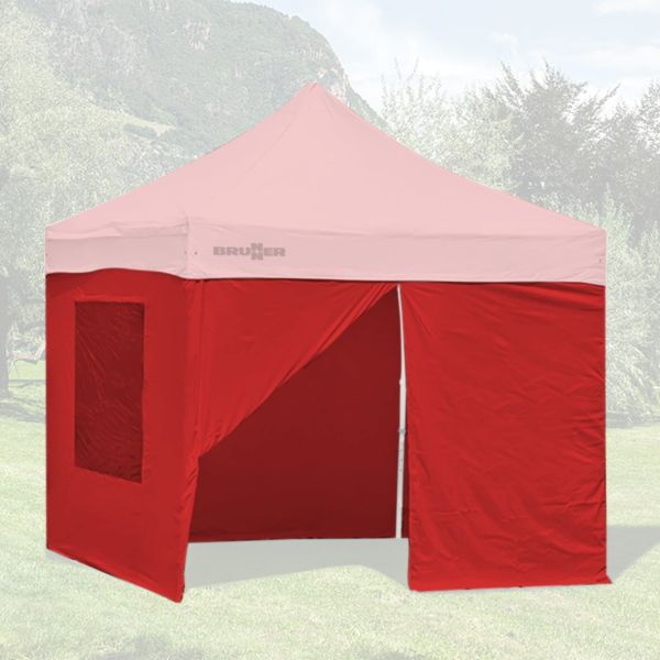 Brunner Zebò Seitenwandset 3 x 3 m rot