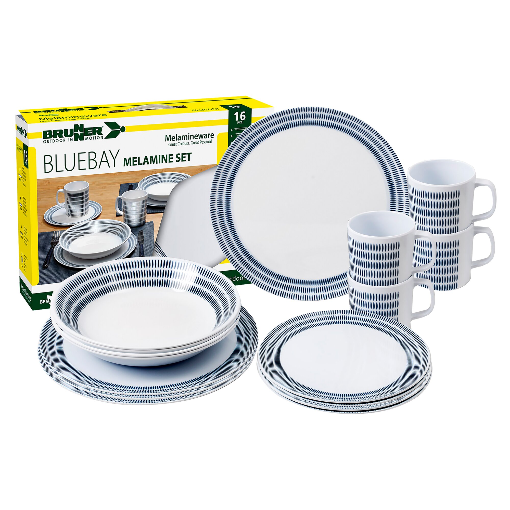 Brunner Geschirr-Set Blu 16-teilig