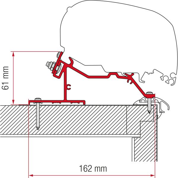 Fiamma Kit Caravan Roof for F65 S, F80 S, F65 for Dethleffs, Fendt, LMC/TEC silver