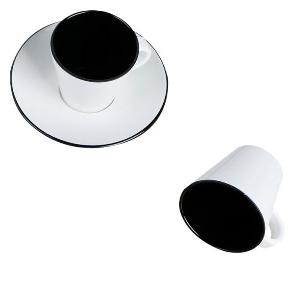 Gimex Espressotassen-Set Linea 2-teilig schwarz, weiß