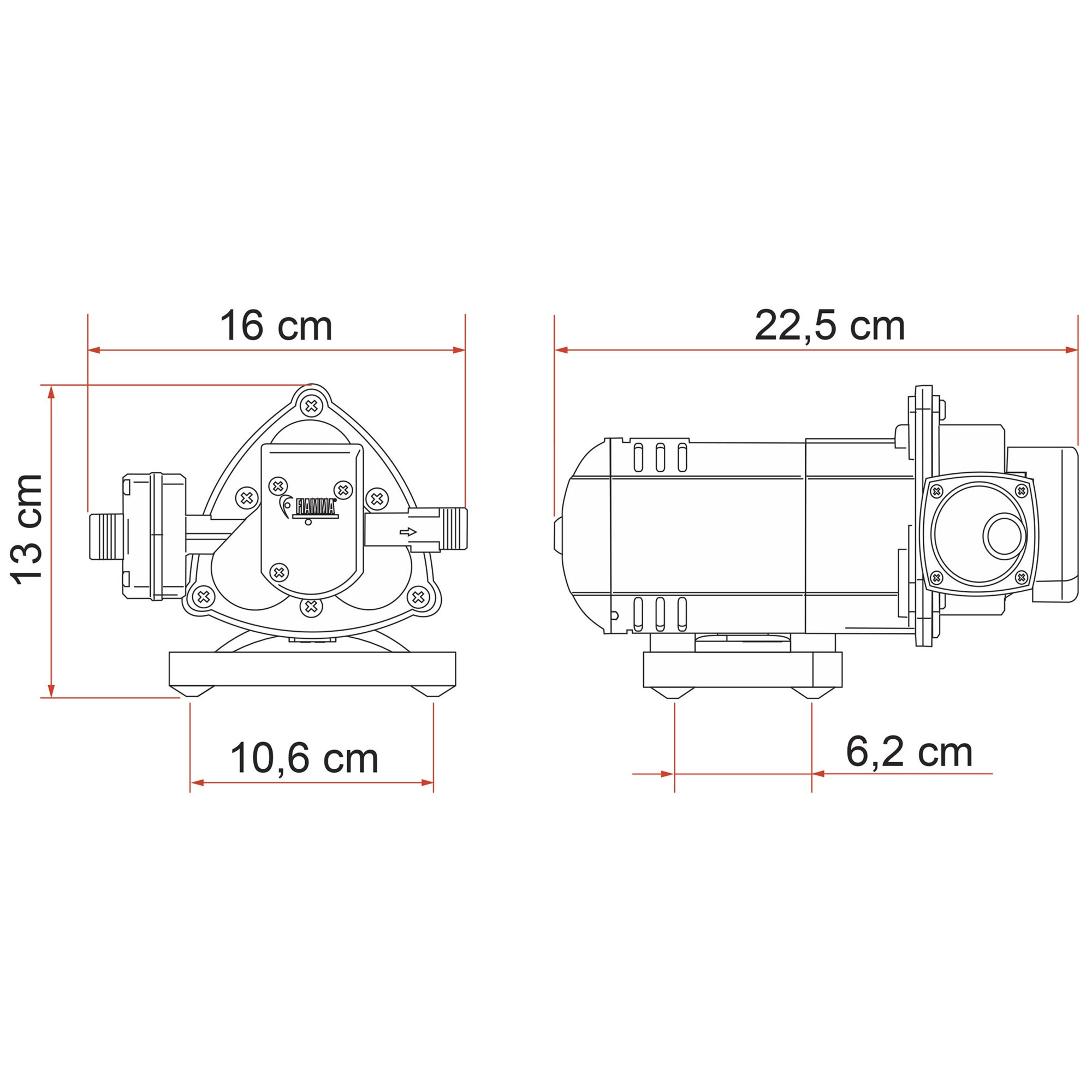 Fiamma Aqua 8 Wasserpumpe 12V - 7l/min ✓