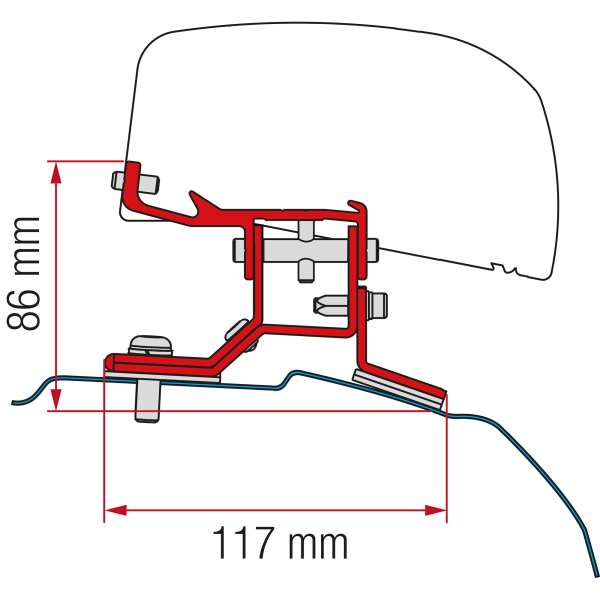 Fiamma Kit Ford Costom L2, ab 2012 Markisenadapter F40