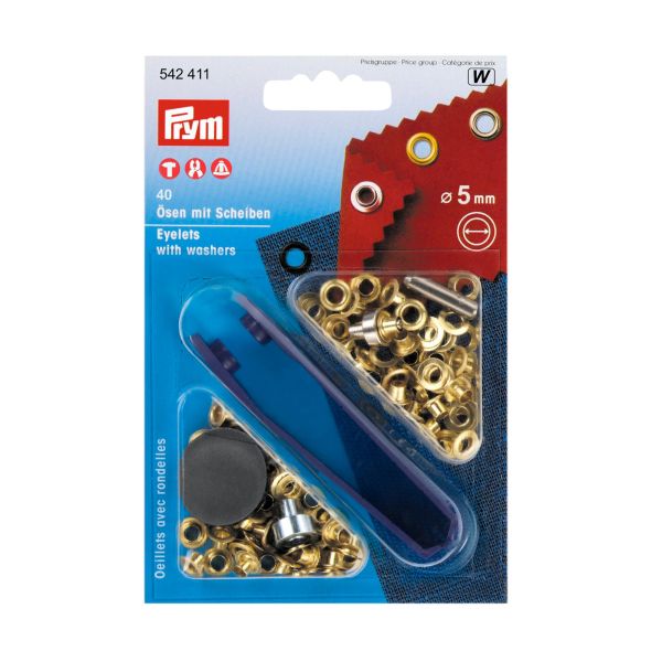 Prym Ösen mit Scheiben 5 mm