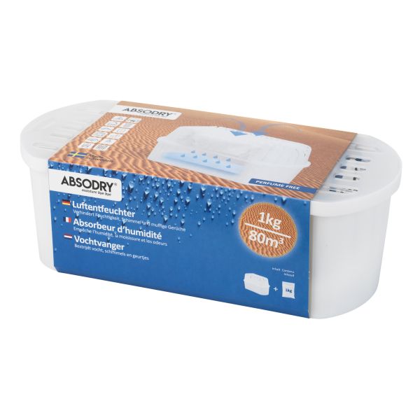 ABSODRY Luftentfeuchter Box Big Compact 1 kg, weiß