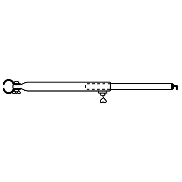 Piper Dachhakenstange Stahl 28 mm 215-300 cm