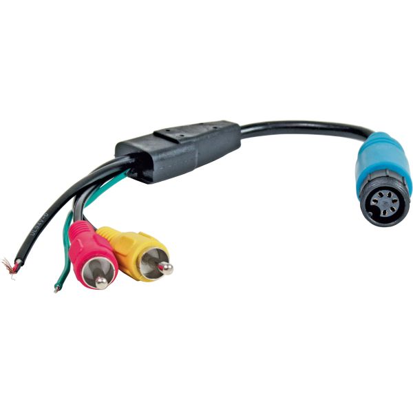Monitor Adapter, 6-pole threaded coupling to RCA connector