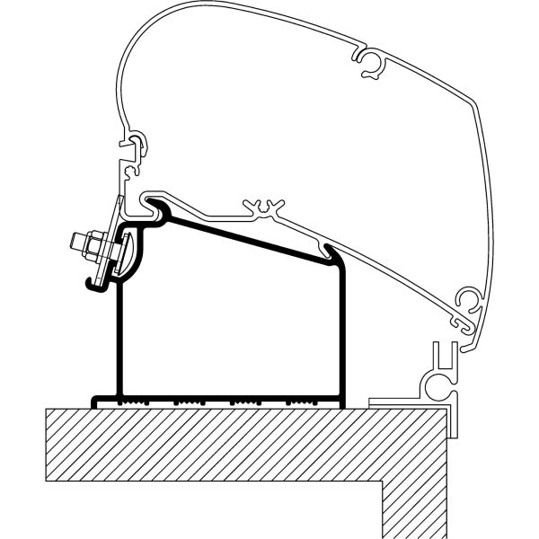 Thule Roof Adapter für Adria Wohnwagen ab Bj. 2015 zu TO Serie 6 und 9