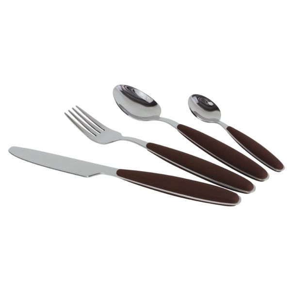 Gimex cutlery set Grey Line 16-piece set, brown