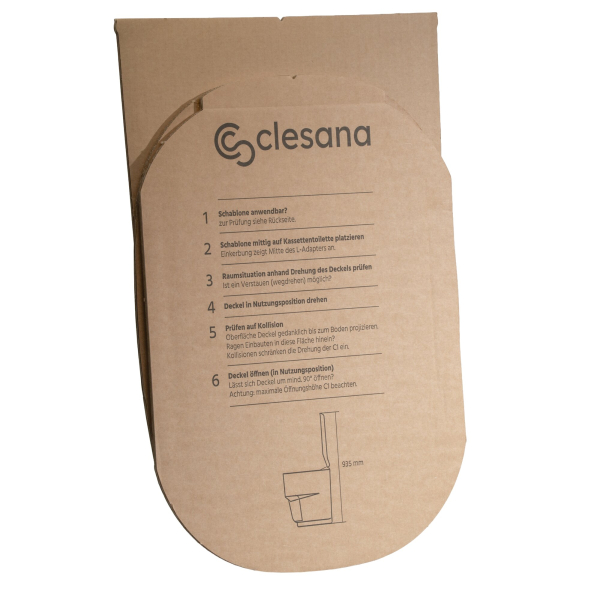 Schablone für Clesana Toilette C1