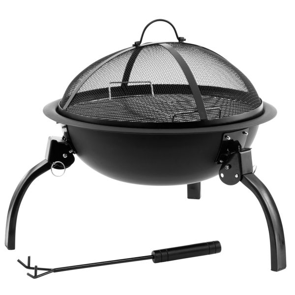 Outwell Cazal Holzkohlegrill, faltbarer, 44,5x38cm, schwarz