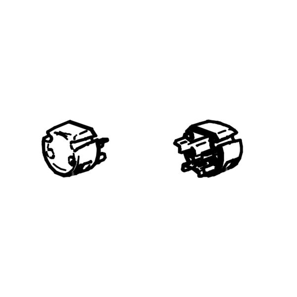 Thule Frontblenden- und Tuchrollenendkappen 3200, Satz links und rechts