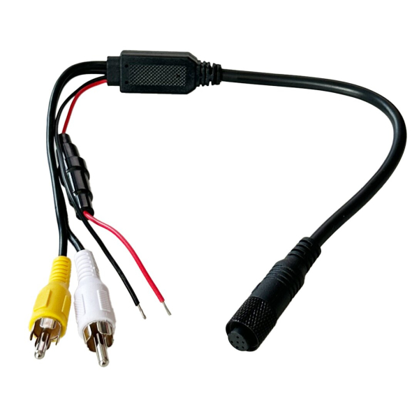 Caratec Adapter Monitor, 6-polige Buchse auf 2 Cinch-Stecker