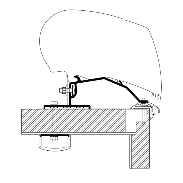 Thule Adapter-Kit für LMC-Wohnwagen zu TO Serie 6 / 9