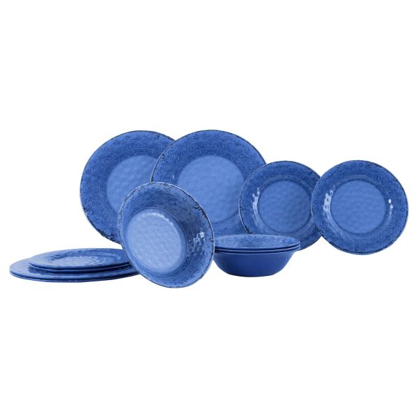 Gimex Stone Line Geschirrset, 12-teilig, Azure