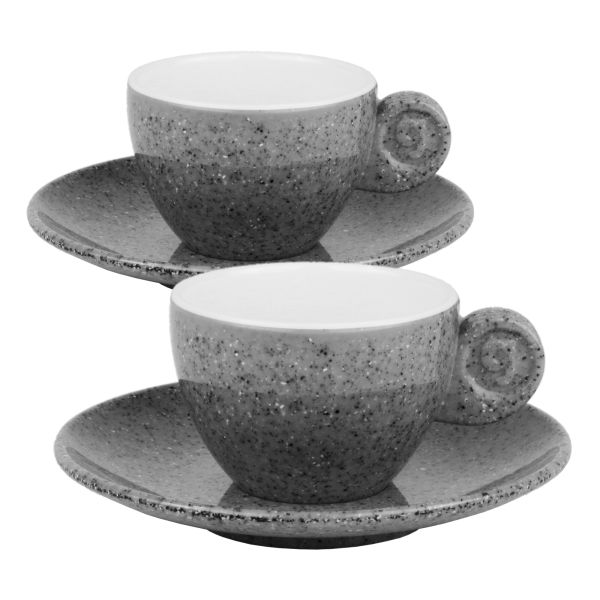 Gimex Geschirrserie Classic Line Granite Espresso-Set, 4er-Set
