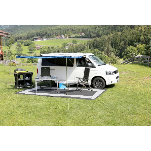 Brunner Zeltteppich Balmat Premium, 7 x 2,5 m grau, weiß