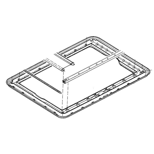 Dometic Heki 1 inner frame without attachments ivory