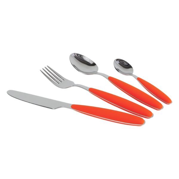 Grey Line 16-piece cutlery set, orange