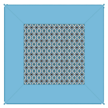 Bent Carpet Caribbean blau