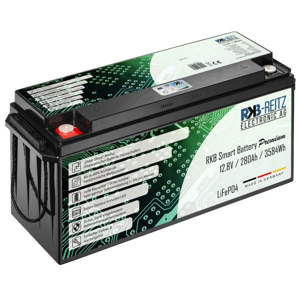 RKB Lithium-Batterie Smart Premium, 12V, 280Ah