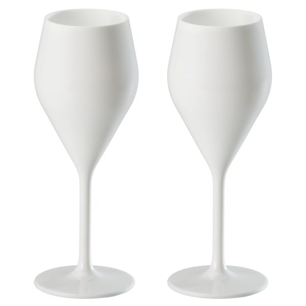 Gimex Eleganza Kunststoff Weingläser weiß