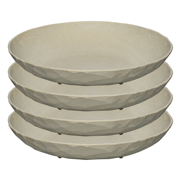 Koziol Organic Suppenteller-Set 4-tlg. - Sand