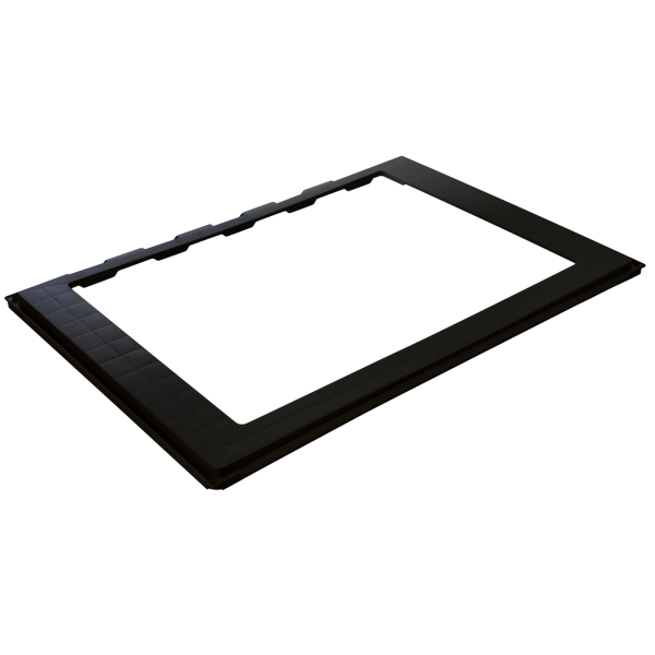Adapterrahmen schwarz 700 x 500 mm, Einbauposition vorne