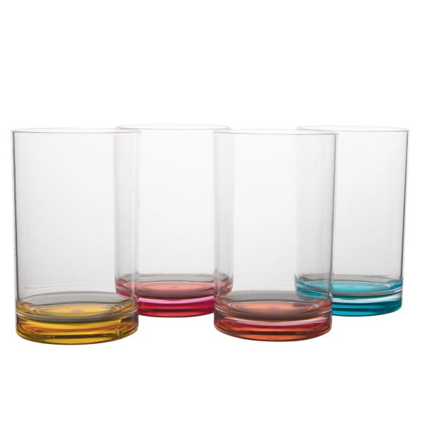 Gimex Trinkgläser Wasserglas Rainbow