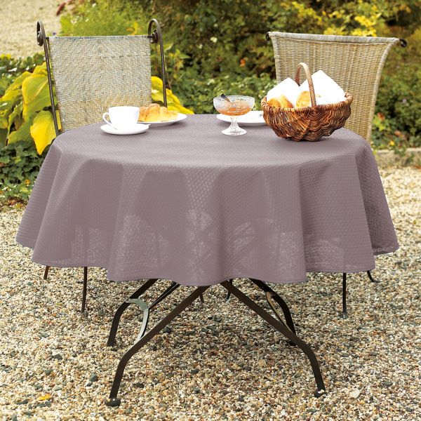 Friedola Milano half-round garden tablecloth, lilacgrey