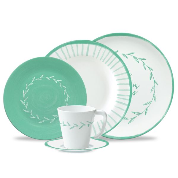 Waca tableware set Spring Green 16 pcs.