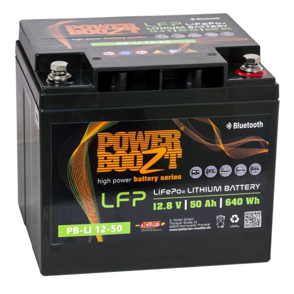 PowerBoozt PB-Li12-50 Lithium Batterie, 12,8V, 48Ah