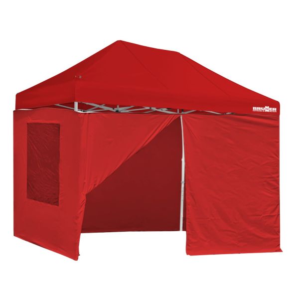 Brunner Zebò Seitenwandset 3 x 4,5 m rot