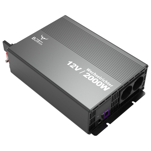 Wechselrichter mit Doppelsteckdose und Display 2000 W