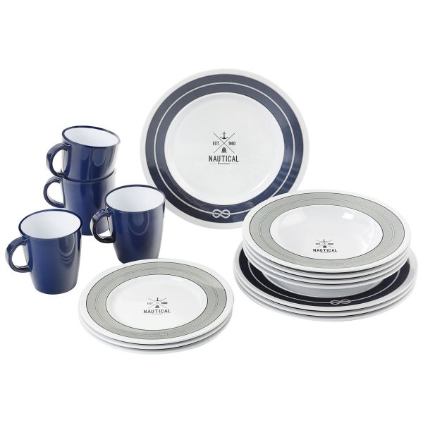 Brunner Geschirrset Nautical 16-tlg.