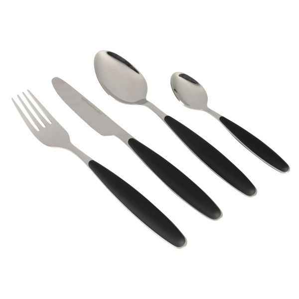 Gimex Besteckset Grey Line 16-teilig, schwarz