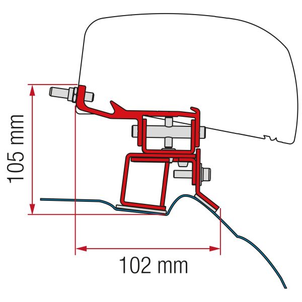 Fiamma Kit Mercedes V-Klasse ab 2014 Markisenadapter F40