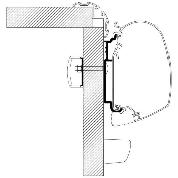 Thule adapter Knaus Omnistor Series 5, 8