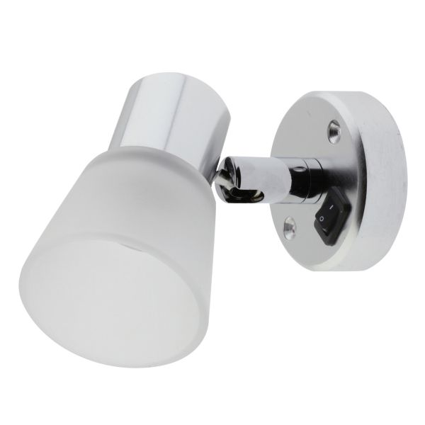 Frilight surface-mounted spotlight Minitube D1 with glass shade