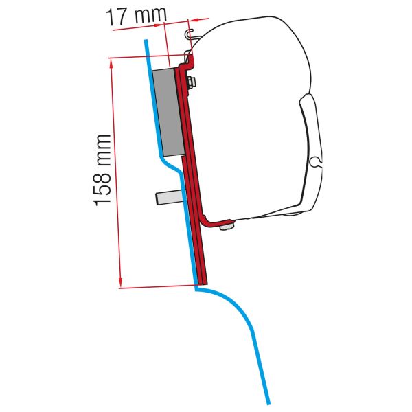 Fiamma Markisenadapter F45 Kit Ford Custom Nugget (mit Hochdach)