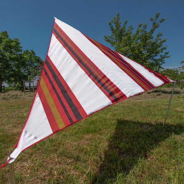 Bent Sonnensegel „Zip Canvas" Oriental rot-weiß