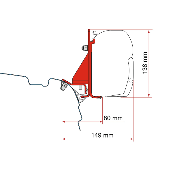 Fiamma Kit Combi Rail Bracket –