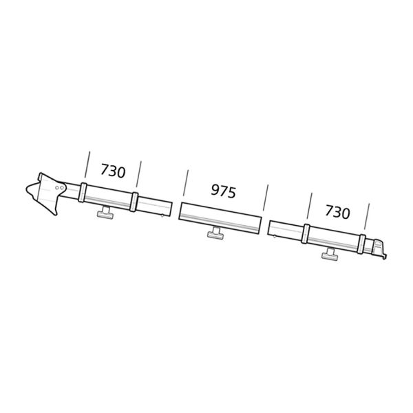 Thule Safari Residence / Panorama 6900 Klemmprofil Auszug 2,75 m links