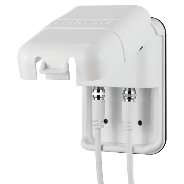 Maxview satellite outdoor socket outlet Twin, F- / F-, white