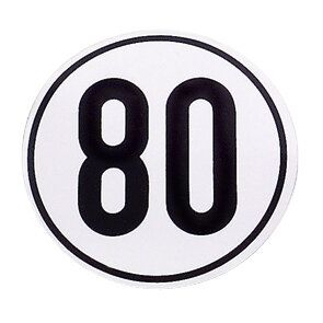 Menbaa Schild 80 km/h